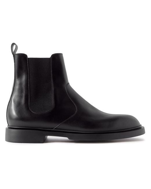 J.M. Weston Black Leather Chelsea Boots for men
