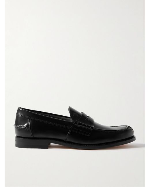Tod's Black Glossed-leather Penny Loafers for men