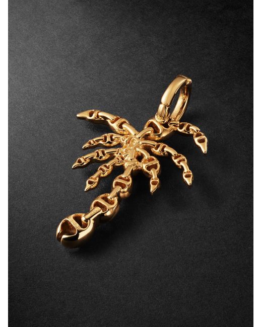 Hoorsenbuhs Black Palm Tree 18-karat Gold Diamond Pendant for men