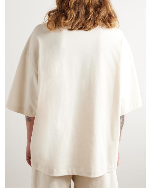 Fear Of God Natural Logo-appliquéd Cotton-jersey Pyjama T-shirt for men