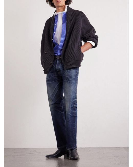 Tom Ford Blue Straight-leg Selvedge Jeans for men