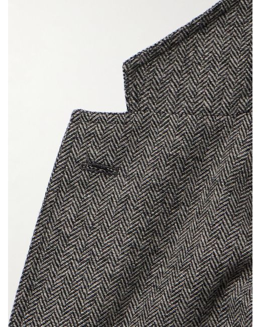 Polo Ralph Lauren Gray Unstructured Herringbone Wool-blend Blazer for men