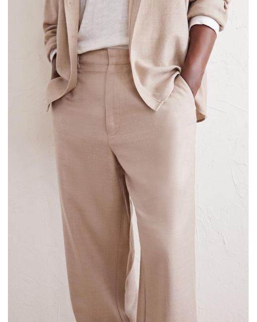 The Elder Statesman Natural Cashmina Slacker Straight-Leg Wool And Cashmere-Blend Trousers for men