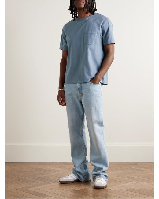 Corridor NYC Blue Garment-dyed Cotton-jersey T-shirt for men