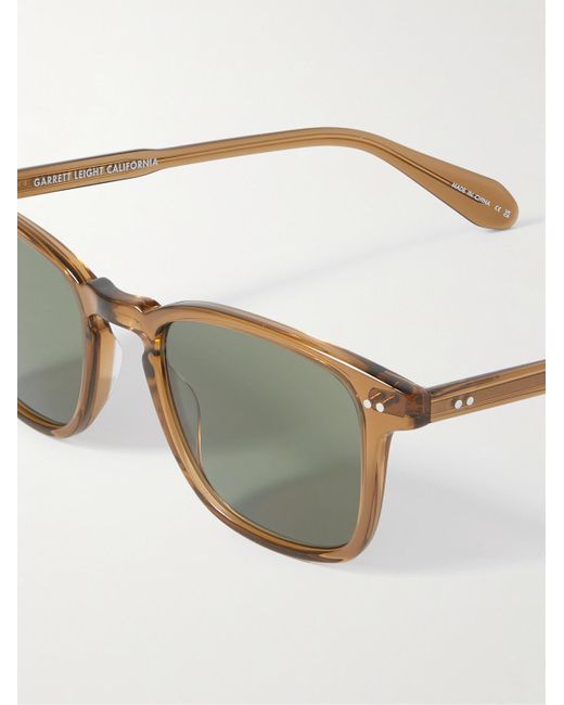 Garrett Leight Green Howland Square-frame Acetate Sunglasses for men
