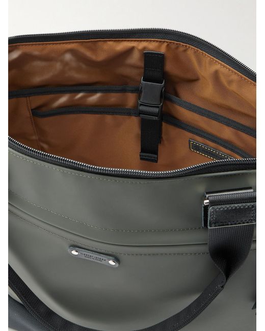 Master Piece Black Spec Cordura And Leather Tote Bag for men