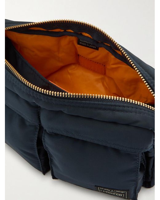 Porter-Yoshida and Co Blue Tanker Nylon Belt Bag for men