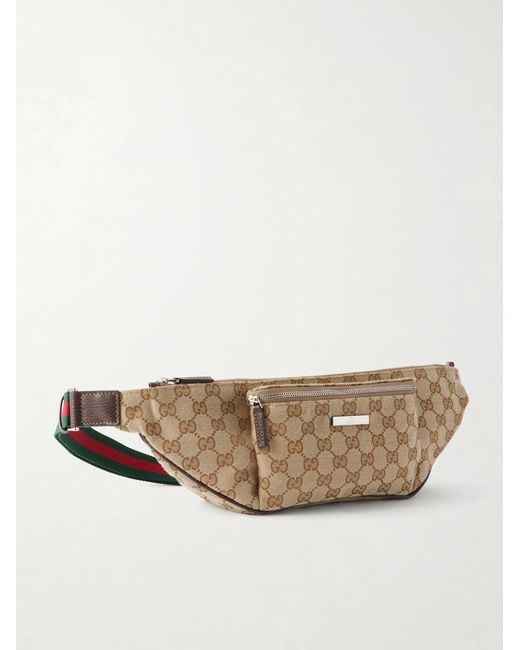 Gucci Natural Tag Canvas-jacquard Belt Bag for men