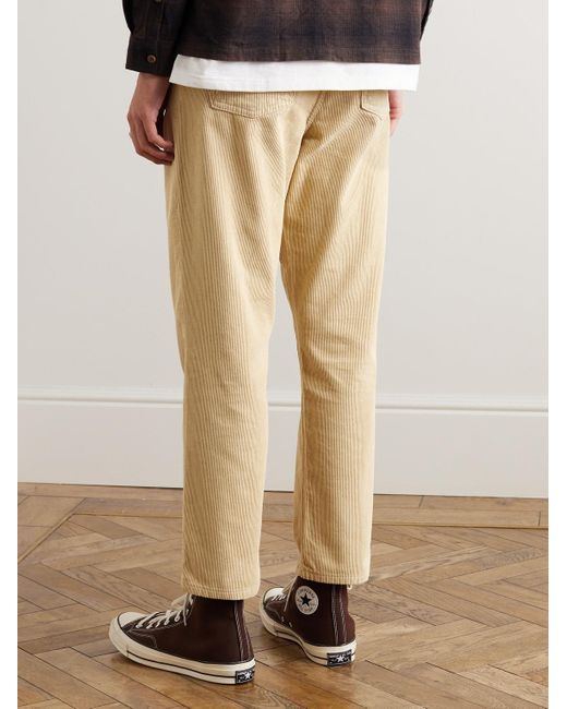 Folk Natural Straight-leg Cotton-corduroy Trousers for men