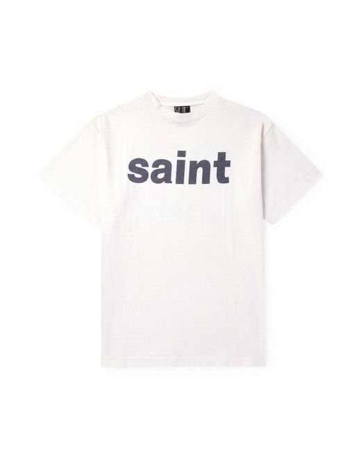SAINT Mxxxxxx White Sin Sayteens Logo-print Cotton-jersey T-shirt for men