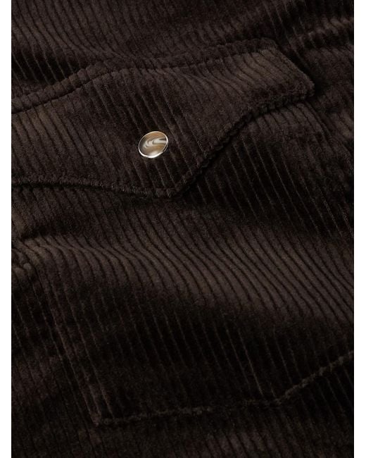 NN07 Black Ricky 50004 Organic Cotton-Corduroy Western Overshirt for men