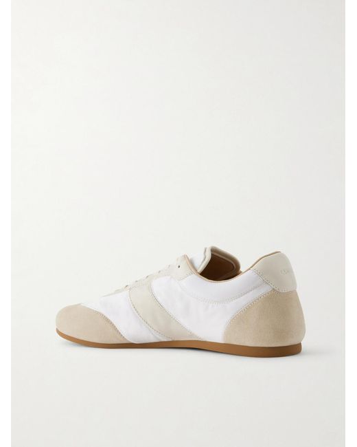 Lemaire White Leather-trimmed Suede And Shell Sneakers for men