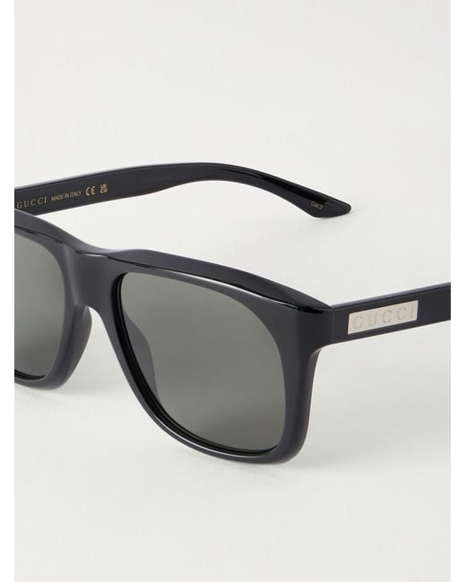 Gucci Black Square-Frame Acetate Sunglasses for men