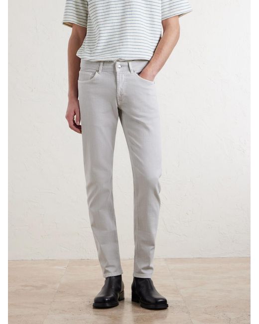 Peter Millar Gray Fairfield Straight-leg Garment-dyed Jeans for men