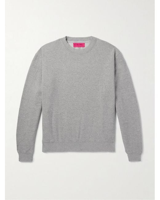 The Elder Statesman Gray Daily Crew Cotton And Cashmere-blend Jersey Sweatshirt for men