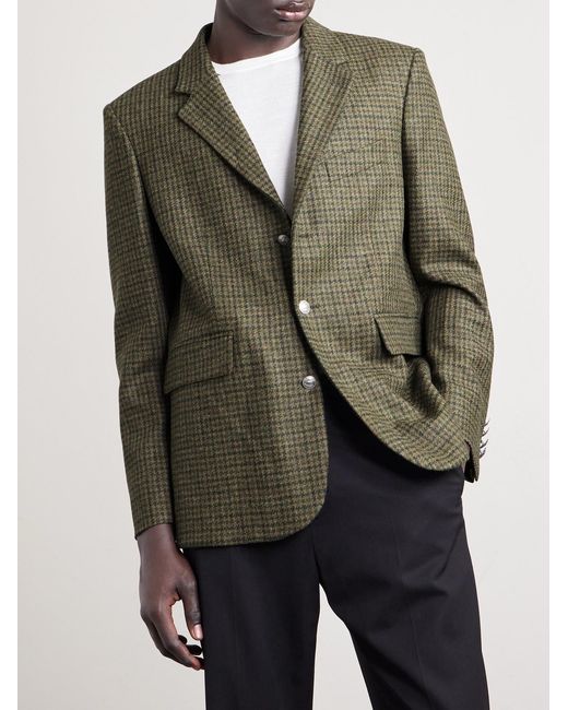 Bode Green Morris Houndstooth Wool Suit Jacket for men