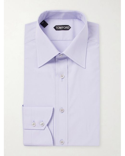 Tom Ford Blue Cotton-poplin Shirt for men