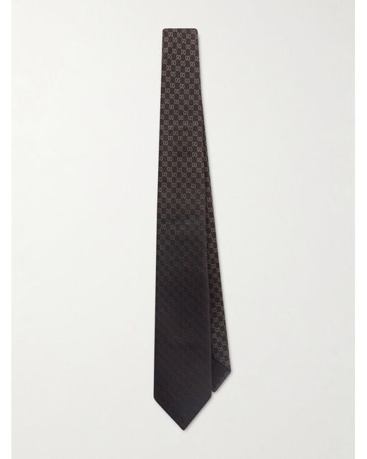 Gucci White Gg Silk-Jacquard Tie for men