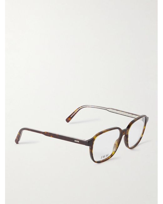 Dior Natural Indioro S3I Square-Frame Tortoiseshell Acetate Optical Glasses for men