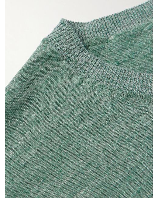Pullover in misto lino e cotone di Hartford in Green da Uomo