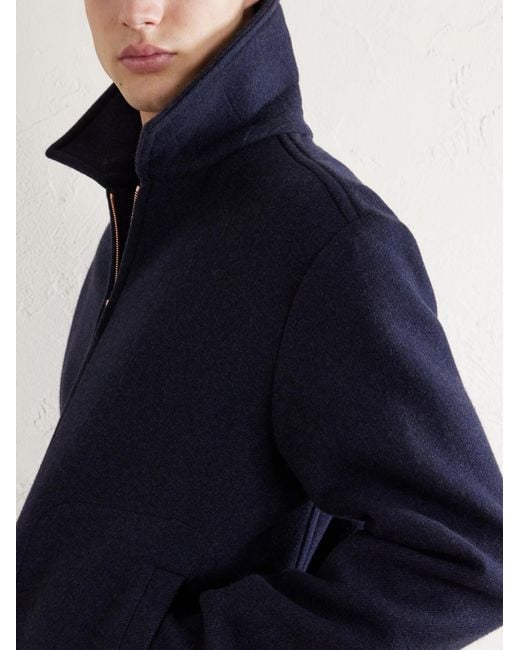 Private White V.c. Blue The Civvy Merino Wool And Cashmere-Blend Jacket for men