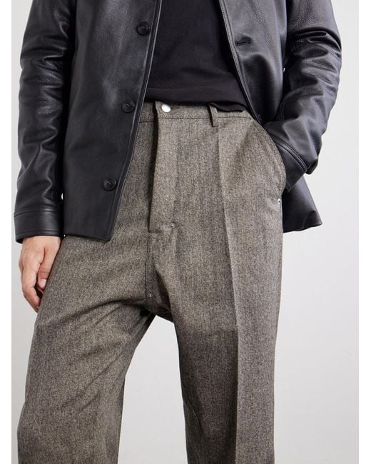 Rick Owens Gray Joris Cotton-blend Twill Trousers for men