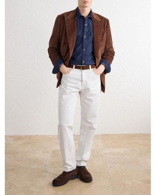 Canali Blue Denim Shirt for men