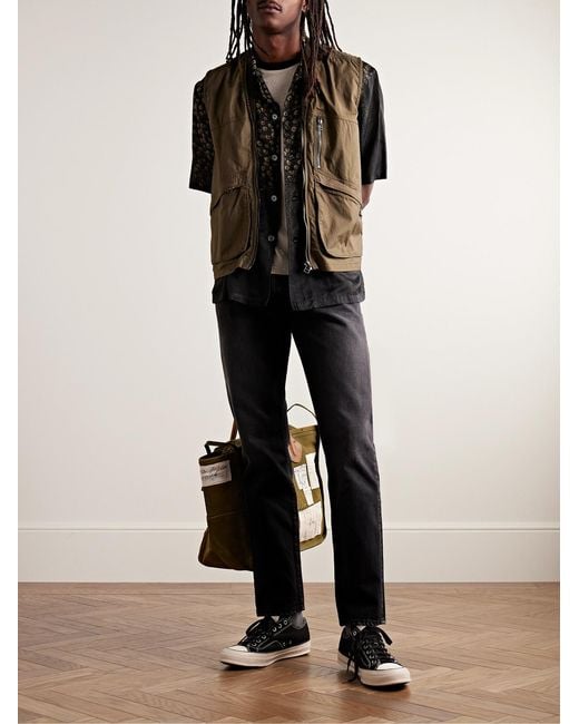 Kapital Black Slim-Fit Straight-Leg Stone-Washed Jeans for men