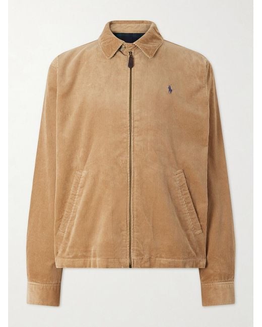 Polo Ralph Lauren Natural Cotton-Corduroy Bomber Jacket for men