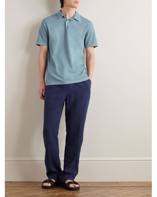 James Perse Polohemd aus Supima®-Baumwoll-Jersey in Blue für Herren