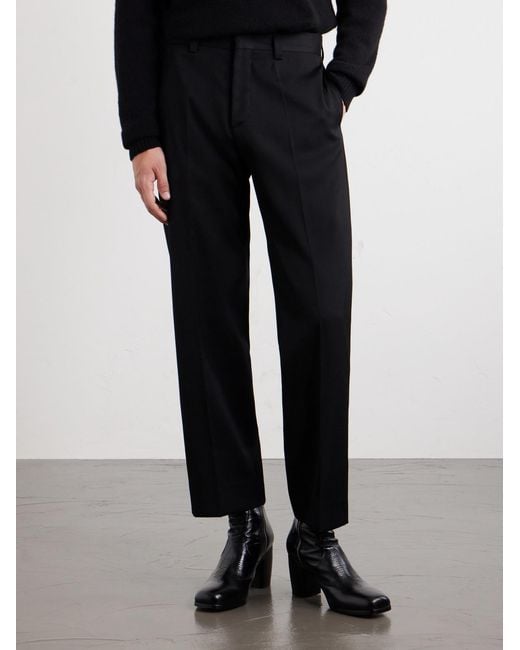 Enfants Riches Deprimes Black Henri's Everyday Straight-Leg Virgin Wool-Twill Trousers for men