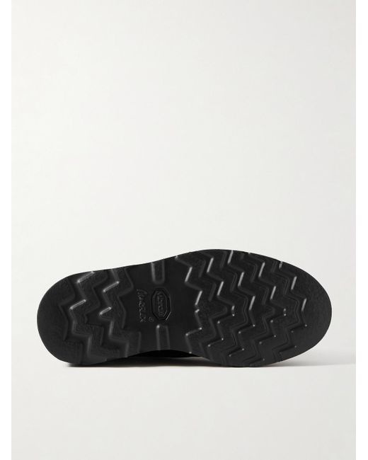Yuketen Black Suede-Trimmed Full-Grain Leather Boots for men
