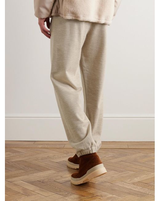 Loro Piana Natural Tapered Cashmere-jersey Sweatpants for men
