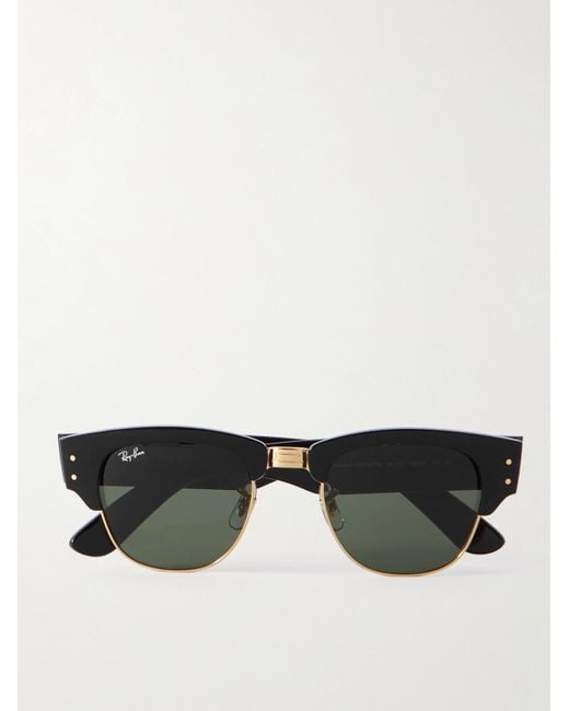 Ray-Ban Black Mega Clubmaster D-frame Acetate Sunglasses for men