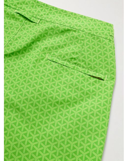 Orlebar Brown Green Lamborghini Bulldog Reticolo Straight-Leg Mid-Length Recycled Swim Shorts for men