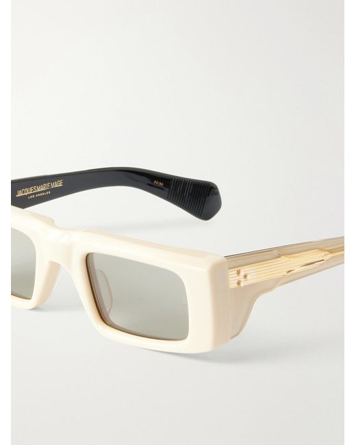 Jacques Marie Mage Natural Rimbaud Square-Frame Acetate Sunglasses for men