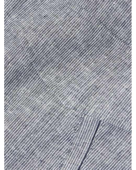 Richard James Blue Striped Linen And Cotton-blend Blouson Jacket for men
