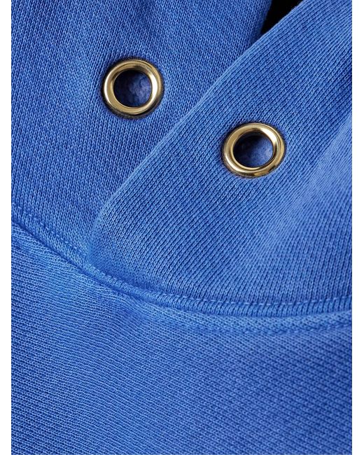 Les Tien Blue Garment-Dyed Cotton-Jersey Hoodie for men