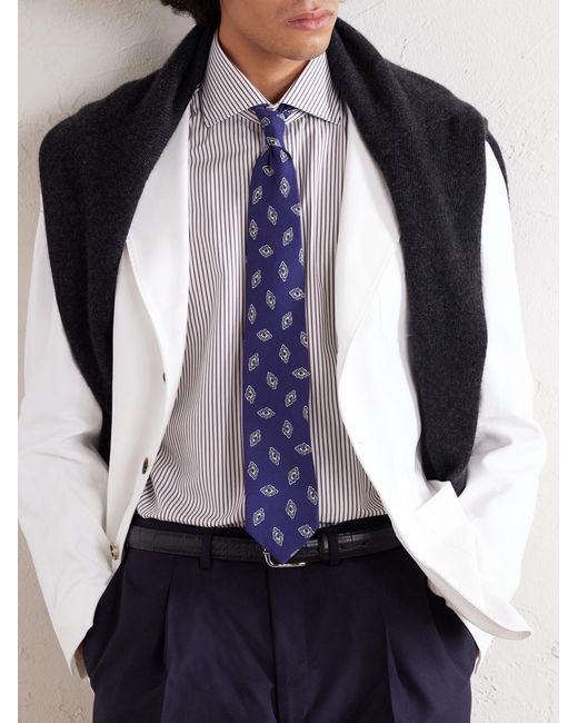 J. Mueser Pink Striped Cotton-poplin Shirt for men