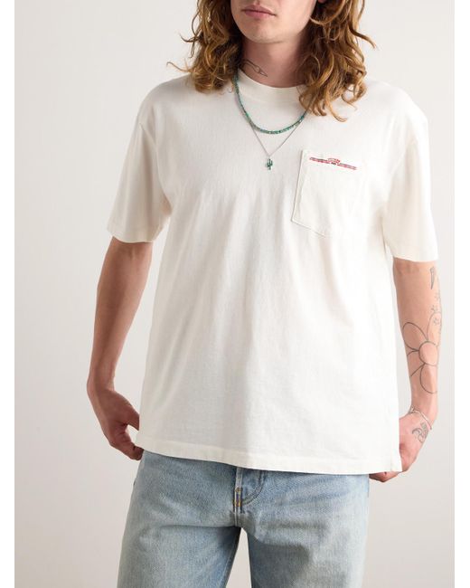 T-shirt in jersey di cotone con stampa di CHERRY LA in White da Uomo