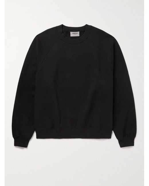 Fear Of God Black Logo-detailed Cotton-blend Jersey Sweatshirt for men