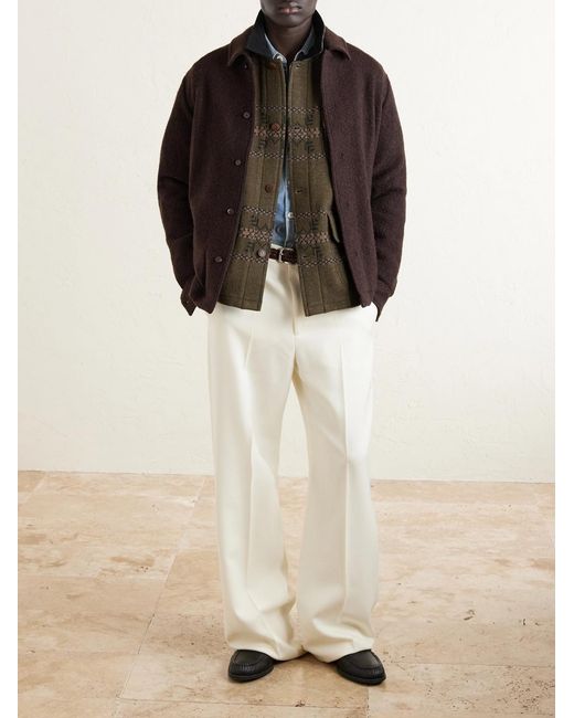 RRL Green Virgin Wool-Blend Jacquard Jacket for men