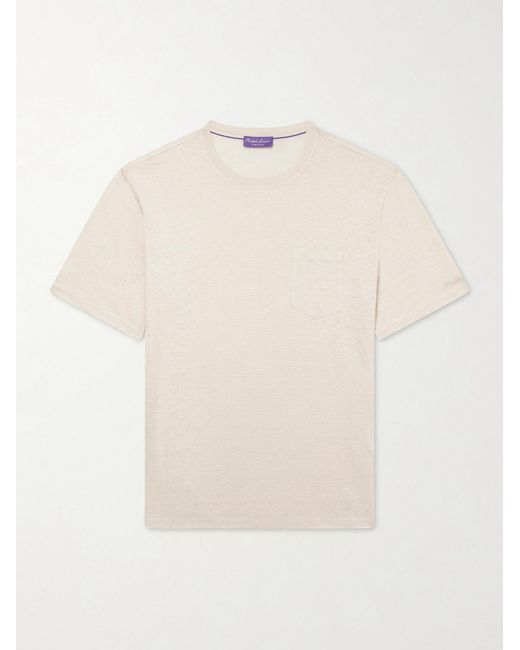 Ralph Lauren Natural Linen-Jersey T-Shirt for men