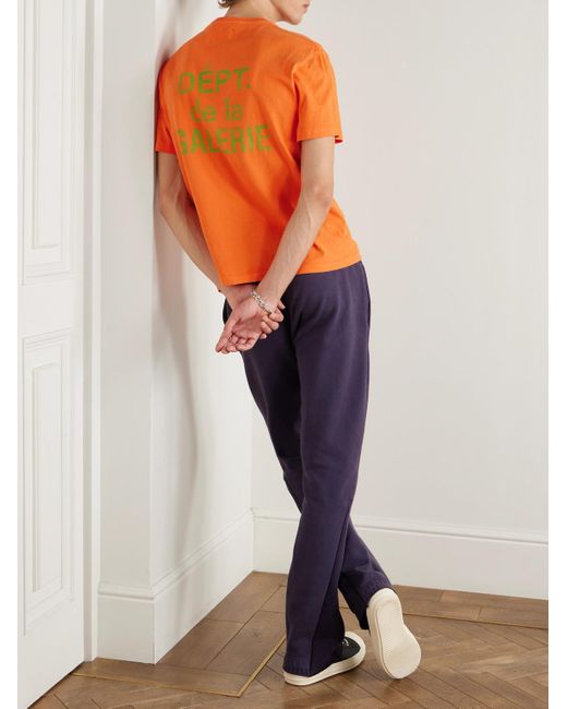 GALLERY DEPT. Orange French Logo-Print Cotton-Jersey T-Shirt for men