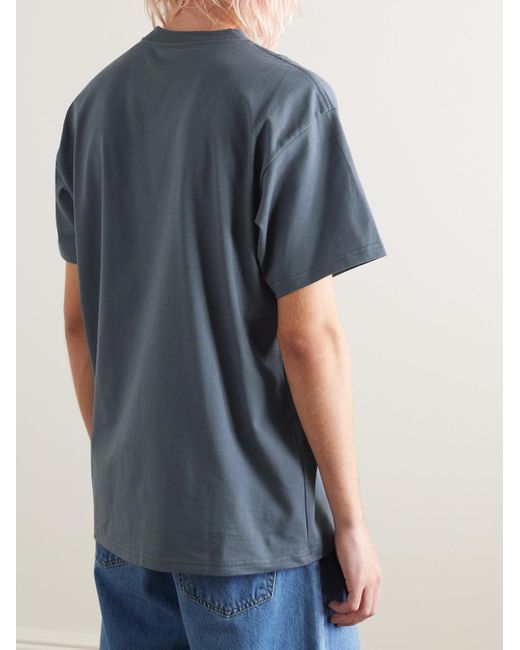 Carhartt Blue Pagan Logo-print Cotton-jersey T-shirt for men