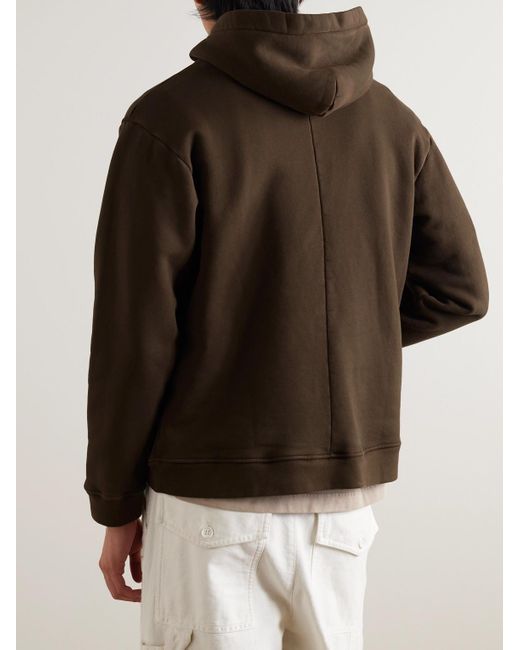 SSAM Brown Cotton-jersey Hoodie for men