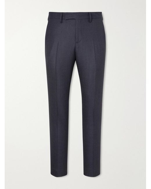 Lardini Blue Straight-Leg Wool Suit Trousers for men