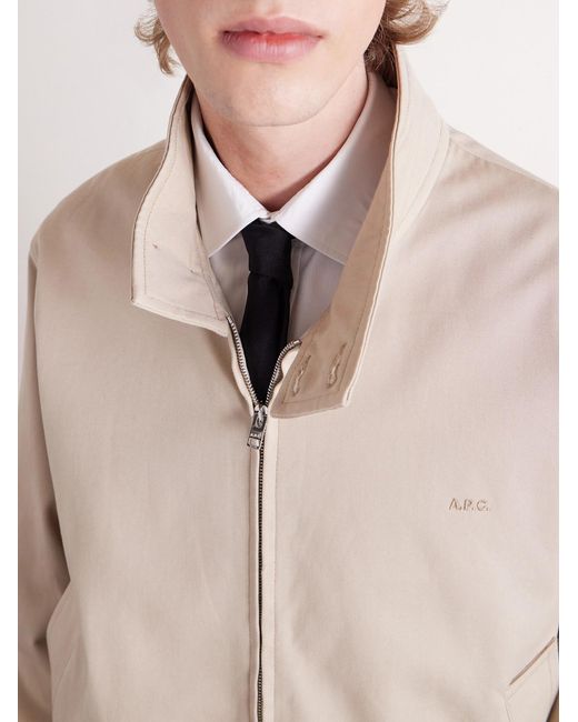 A.P.C. Natural Cotton Twill Blouson Jacket for men