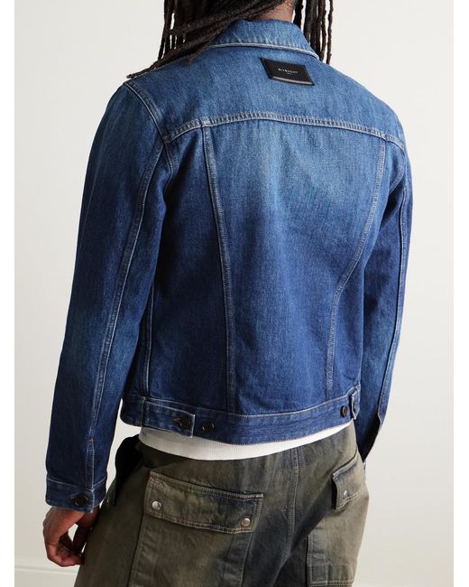 Denim Trucker Jacket di Givenchy in Blue da Uomo