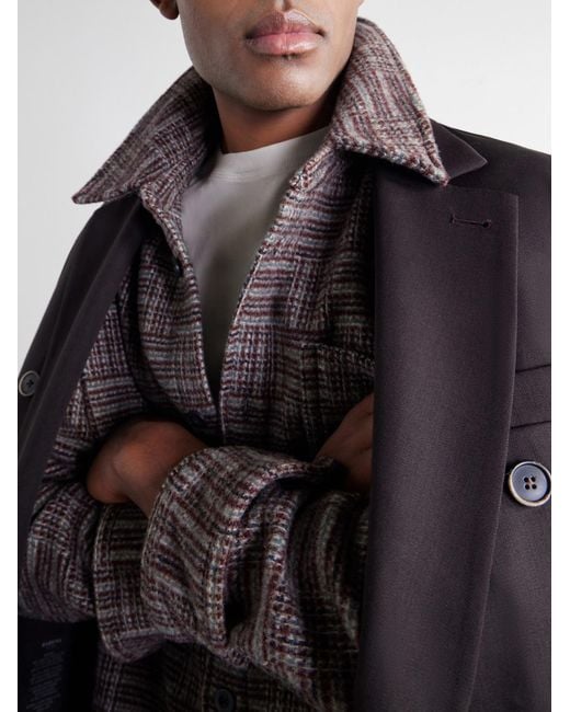 A.P.C. Purple Baptiste Merino Wool Overshirt for men